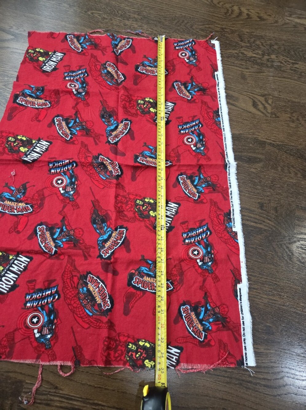 Marvel Red Spider-Man & Iron Man Print Fabric Panel 34×22in. - Picture 3 of 5